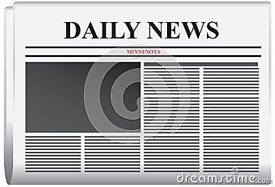 Newspaper Minnesota Daily news Vector Illustration