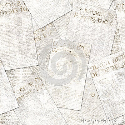 Newspaper old vintage grunge collage texture seamless pattern background Stock Photo