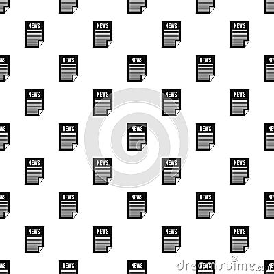 Newspaper pattern, simple style Vector Illustration