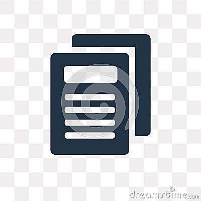 Newspaper Report vector icon isolated on transparent background, Newspaper Report transparency concept can be used web and mobile Vector Illustration