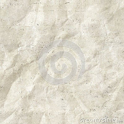 Newspaper seamless pattern with old vintage crumpled paper texture background Stock Photo