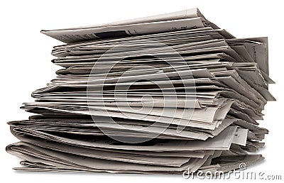 Newspaper Stack Stock Photo