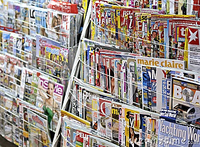 Newspaper stand Editorial Stock Photo