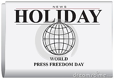 Newspaper World Press Freedom Day Vector Illustration