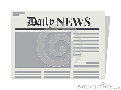 Daily Newspapers template. Isolated Vector Illustration Stock Photo