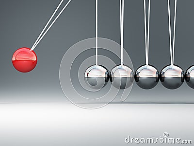 Newton cradle Stock Photo