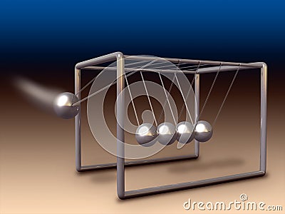 Newton cradle Cartoon Illustration