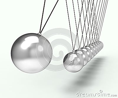 Newton Cradle Shows Energy And Gravity Stock Photo