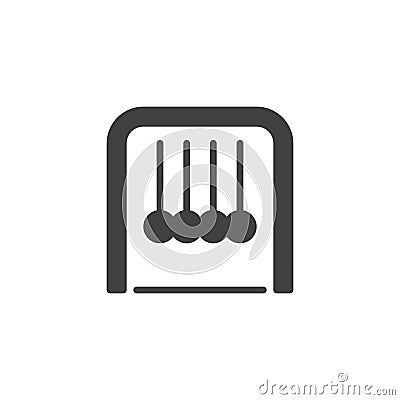 Newton cradle vector icon Vector Illustration