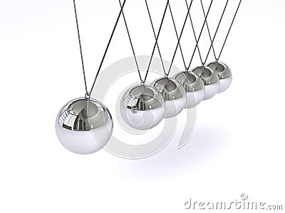 Newtons balancing balls Stock Photo