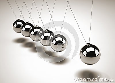 Newton's cradle Stock Photo