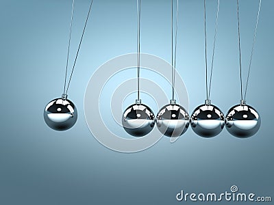 Newton`s cradle Stock Photo