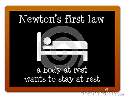Newton`s first law Stock Photo