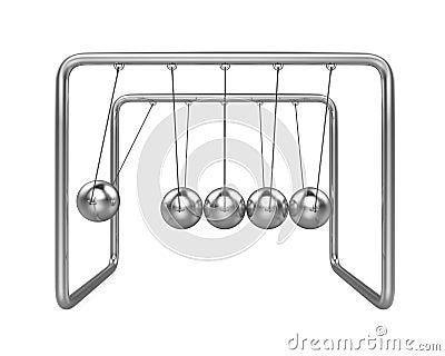 Newton's Cradle Isolated Stock Photo