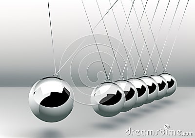 Newtons Cradle Vector Illustration