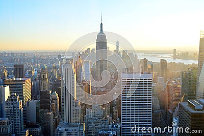 Newyork Skyline and Empire State Building Editorial Stock Photo