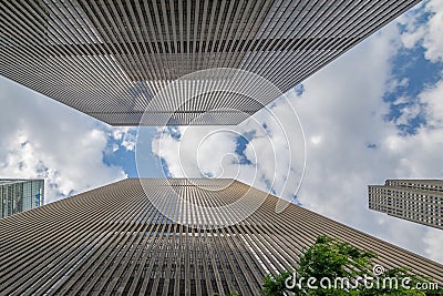 NewYork Skyscrapers - A differrenr perspective Stock Photo