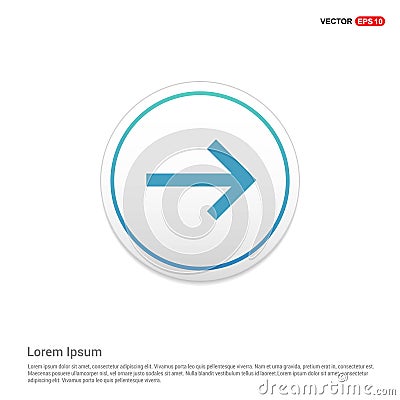 Next Arrow Icon Hexa White Background icon template Vector Illustration