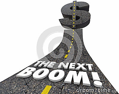 The Next Boom Big Huge Jackpot Market Opportunity Road Stock Photo
