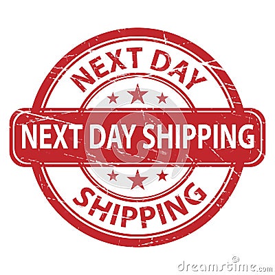 Next day shipping, rubber stamp, vector illustration Vector Illustration