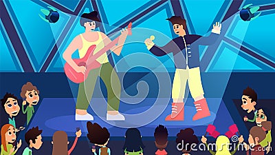 Next Generation Concert and Party Cartoon Vector. Vector Illustration