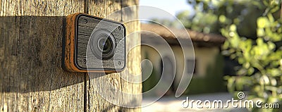 The next-generation home security surveillance solution offers real-time automated monitoring It uses advanced AI-powered Stock Photo