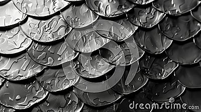 In the next image the embossed metal has a smooth shiny surface that is covered in a repetitive pattern resembling Stock Photo