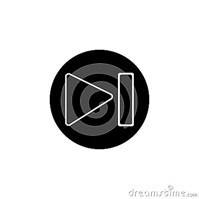 Next media player icon. Signs and symbols can be used for web, logo, mobile app, UI, UX Vector Illustration