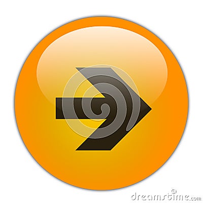 Next on orange round crystal gradient button Stock Photo