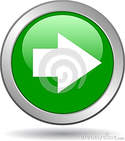 Next page web button green Vector Illustration