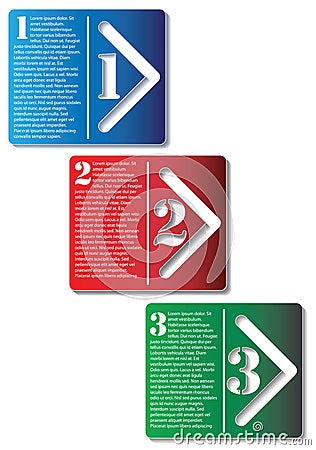 Next Step Arrow Boxes Vector Illustration