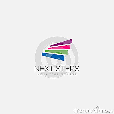 Next steps for business logo designs and simple logo Vector Illustration