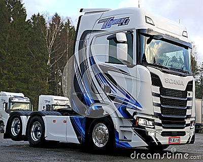 NextGen Scania S500 Truck of Transport K Lindholm & Co Editorial Stock Photo