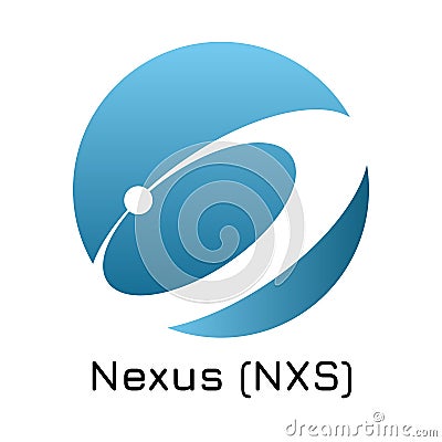 Nexus NXS. Vector illustration crypto coin icon Vector Illustration