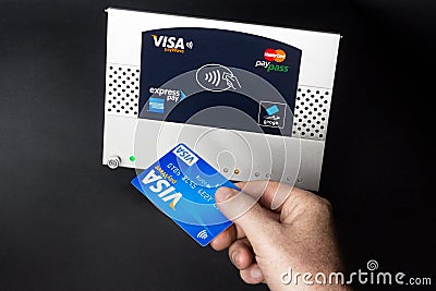 Nfc - contactless payment Editorial Stock Photo