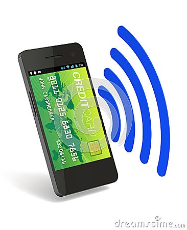 NFC Digital Wallet Stock Photo