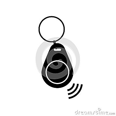 NFC key fob silhouette icon Stock Photo