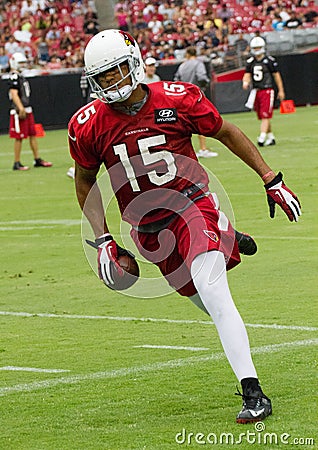 NFL Arizona Cardinals Football Pre-season Training Camp Practice Editorial Stock Photo