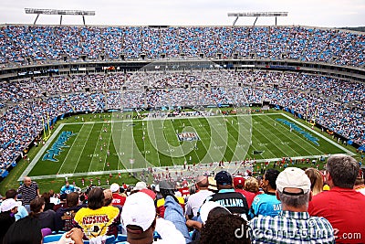 NFL - colorful fans - Bank of America Stadium Editorial Stock Photo