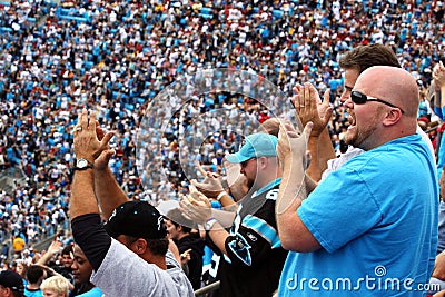 NFL - excited clapping fans! Editorial Stock Photo