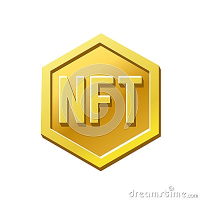 NFT non fungible token icon. Crypto currency Vector Illustration