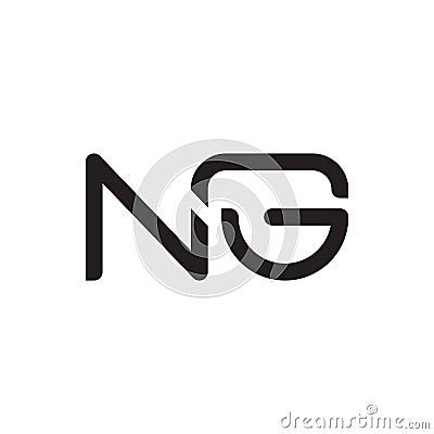 ng initial letter vector logo icon Vector Illustration