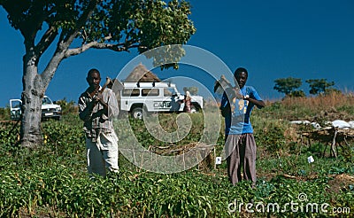 NGO CARE's project for argriculture redevelopment Editorial Stock Photo