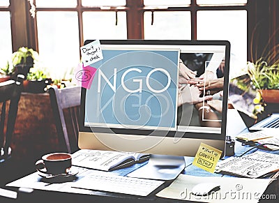 NGO Contribution Corporate Foundation Nonprofit Concept Stock Photo