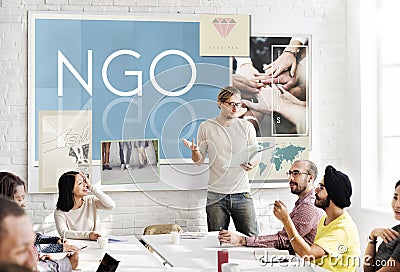 NGO Contribution Corporate Foundation Nonprofit Concept Stock Photo