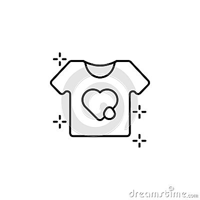 NGO t-shirt heart drop icon. Element of no government organisation icon Stock Photo