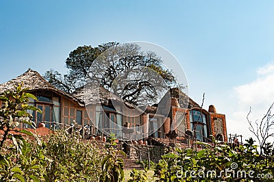 Ngorongoro Crater Lodge, Tanzania, Africa. Famous Lodge at the Ngorongoro Crater. Stock Photo