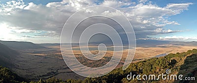 Ngorongoro crater - panoramic view Stock Photo