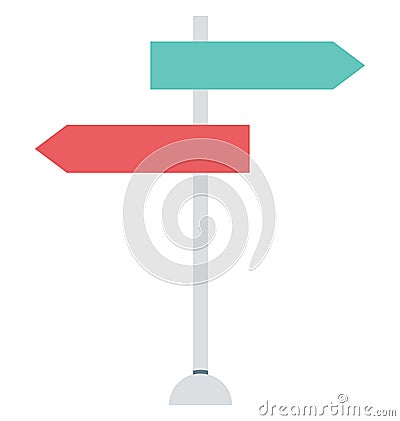 Guidepost, Signpost Isolated Vector Icons can be modify with any Style Stock Photo