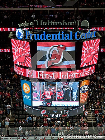 NHL scoreboard Editorial Stock Photo